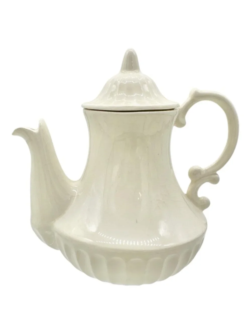 Childrens 17 Piece Ceramic Tea Set With Blue Interiors and White Exterior Design